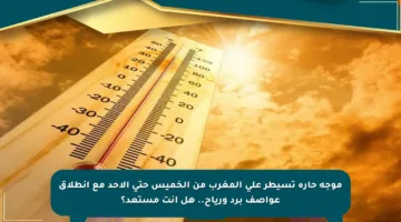 موجة حارة تسيطر على المغرب من الخميس حتى الأحد مع انطلاق عواصف برد ورياح.. هل أنت مستعد؟